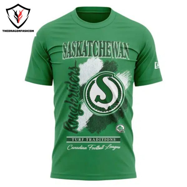 2024 Turf Traditions Enzyme Washed Saskatchewan Roughriders 3D T-Shirt