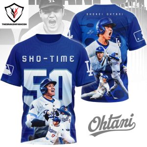 Sho-Time Los Angeles Dodgers Shohei Ohtani 3D T-Shirt