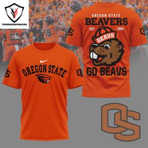 Oregon State Beavers Go Beavs 3D T-Shirt – Orange