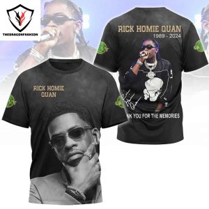 Rick Homie Quan 1989-2024 Thank You For The Memories 3D T-Shirt