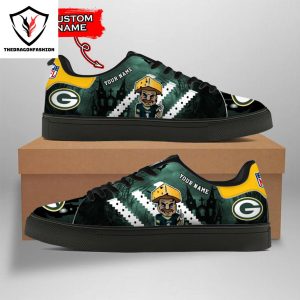 Personalized Green Bay Packers Happy Halloween Stan Smith Shoes – Black