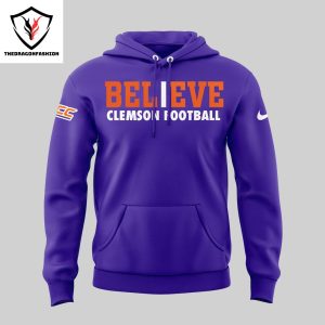 Believe Clemson Tigers Football Hoodie – Purple