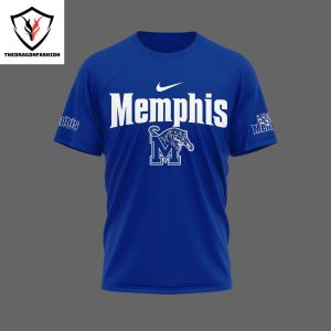 Memphis Tigers Go Tigers Go 3D T-Shirt – Blue