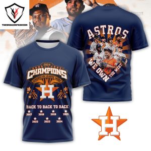 Houston Astros We Own The West 2024 Champions American League West 3D T-Shirt