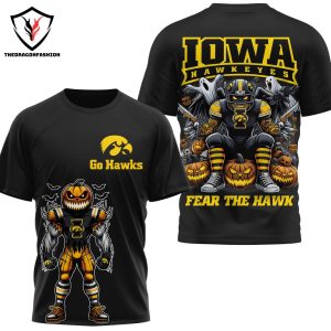 Iowa Hawkeye Go Hawks – Fear The Hawk 3D T-Shirt