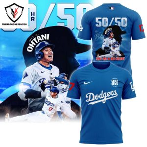 Los Angeles Dodgers Shohei Ohtani Is The Only Member Of The 50 50 Club Signature 3D T-Shirt