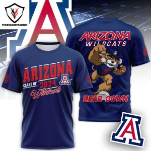 Arizona Wildcats Bear Down – Class Of 2024 Wildcats 3D T-Shirt