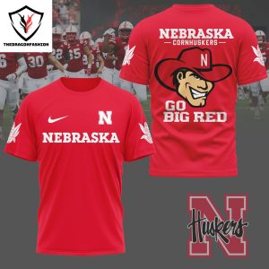 Nebraska Cornhuskers Go Big Red 3D T-Shirt