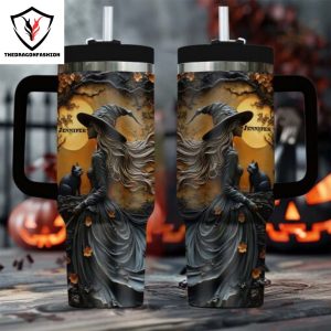 Happy Halloween Day Design Tumbler With Handle And Straw