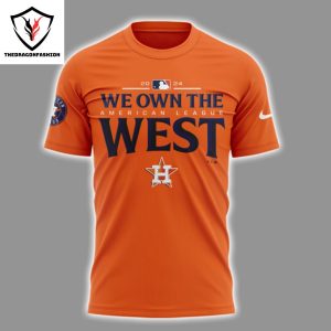 Houston Astros 2024 AL West Division Champions 3D T-Shirt – Orange