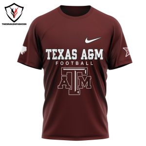 Texas A&M Aggies Football Gig Em 3D T-Shirt – Red