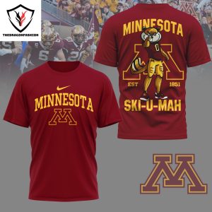 Minnesota Golden Gophers Ski-U-Mah 3D T-Shirt – Gold