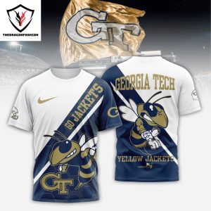 Georgia Tech Yellow Jackets Go Jackets 3D T-Shirt – Blue