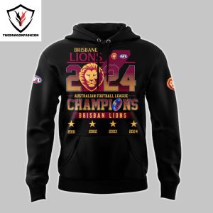 Brisbane Lions Australian Football League Champions 2024 Hoodie – Black