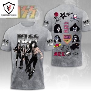 KISS Band Merry Christmas 1973-2025 Signature Thank You For The Memories 3D T-Shirt