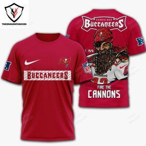 Tampa Bay Buccaneers Fire The Cannons 3D T-Shirt – Red