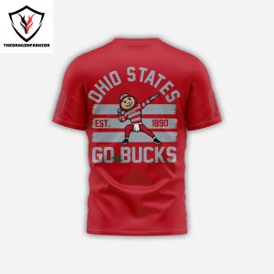 Ohio State Buckeyes Go Bucks Est 1890 3D T-Shirt – Red