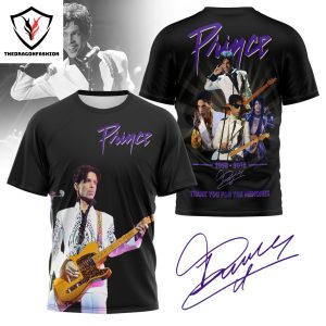 Prince 1958-2016 Signature Thank You For The Memories 3D T-Shirt