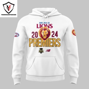 Brisbane Lions AFL Champions – 2024 Premiers Hoodie – White