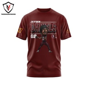 Washington Commanders Jayden Daniels Design 3D T-Shirt – Red