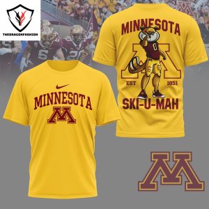 Minnesota Golden Gophers Ski-U-Mah 3D T-Shirt – White