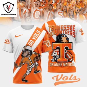 Tennessee Volunteers Go Vols Orange Nation 3D T-Shirt