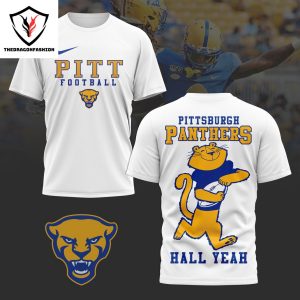 Pitt Panthers Football Hall Yeah 3D T-Shirt – Blue