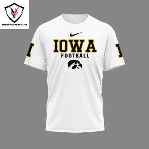 Iowa Hawkeyes Football Fight For Iowa 3D T-Shirt – White