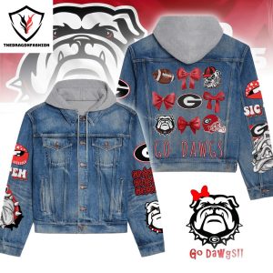 Georgia Bulldogs – Go Dawgs Design Hooded Denim Jacket