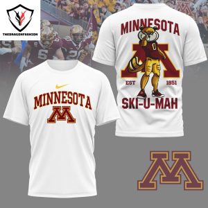 Minnesota Golden Gophers Ski-U-Mah 3D T-Shirt – White