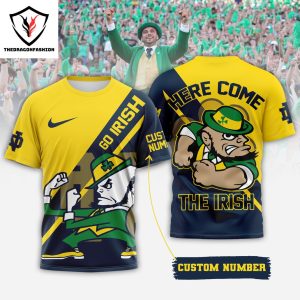 Personalized Notre Dame Fighting Irish Here Come The Irish 3D T-Shirt