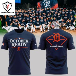 2024 Detroit Tigers Fanatics Postseason Locker Room 3D T-Shirt – Blue