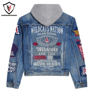 Arizona Wildcats – Wildcats Nation Bear Down Hooded Denim Jacket