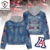 Alabama Crimson Tide Football Design Hooded Denim Jacket