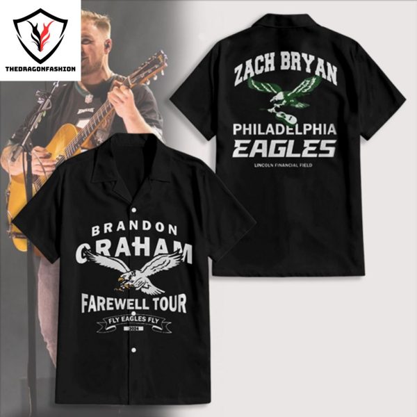 Brandon Graham Farewell Tour – Zach Bryan x Philadelphia Eagles Hawaiian Shirt