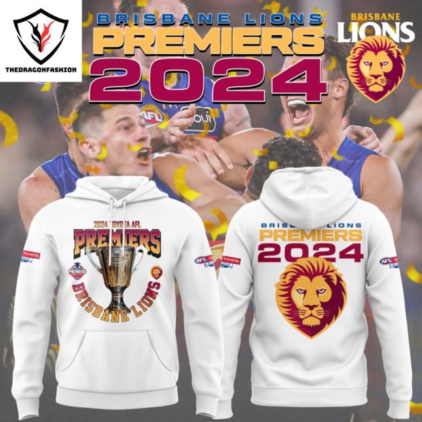 Brisbane Lions 2024 Champions Australian Football League Premiers Hoodie – White