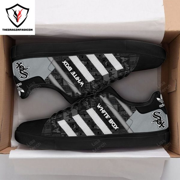 Chicago White Sox Logo Stan Smith Shoes – Black