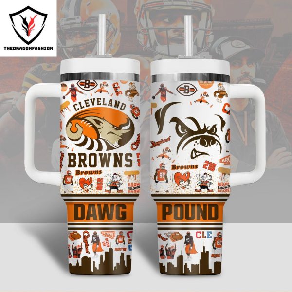 Cleveland Browns Dawg Pound Tumbler With Handle And Straw