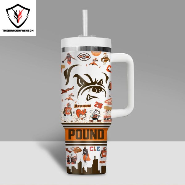 Cleveland Browns Dawg Pound Tumbler With Handle And Straw