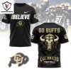 Colorado Buffaloes Football Go Buffs 3D T-Shirt – White