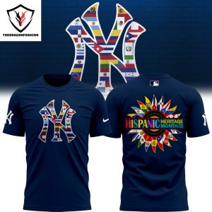 New York Yankees Happy Hispanic Heritage Month 2024 3D T-Shirt