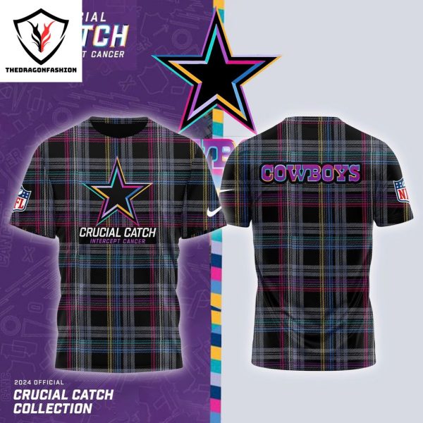 Dallas Cowboys Crucial Catch 2024 3D T-Shirt