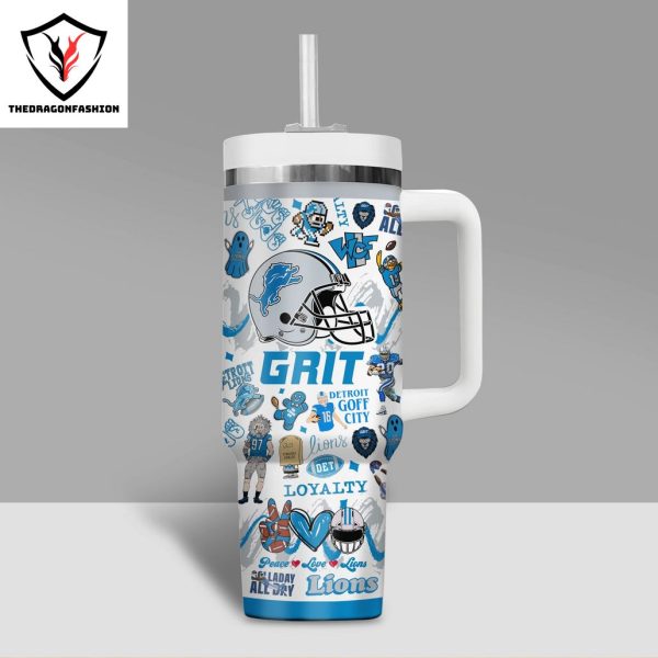 Detroit Lions Let Go Lions Tumbler With Handle And Straw