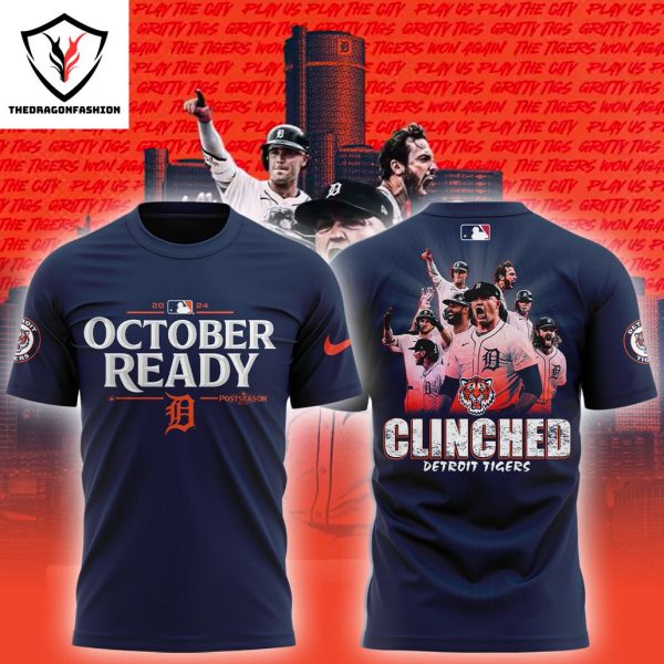 Detroit Tigers Fanatics 2024 Postseason Locker Room 3D T-Shirt – Blue