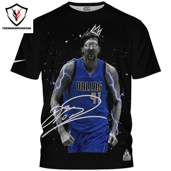 Dirk Nowitzki Dallas Mavericks Signature 3D T-Shirt