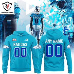 Personalized 2024 Kansas Jayhawks Football Hoodie – Blue