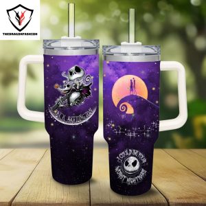 I Could Be Your Worst Nightmare Jack Skellington Tumbler With Handle And Straw