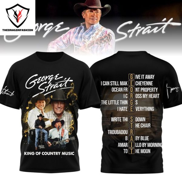 George Strait King Of Country Music Signature 3D T-Shirt