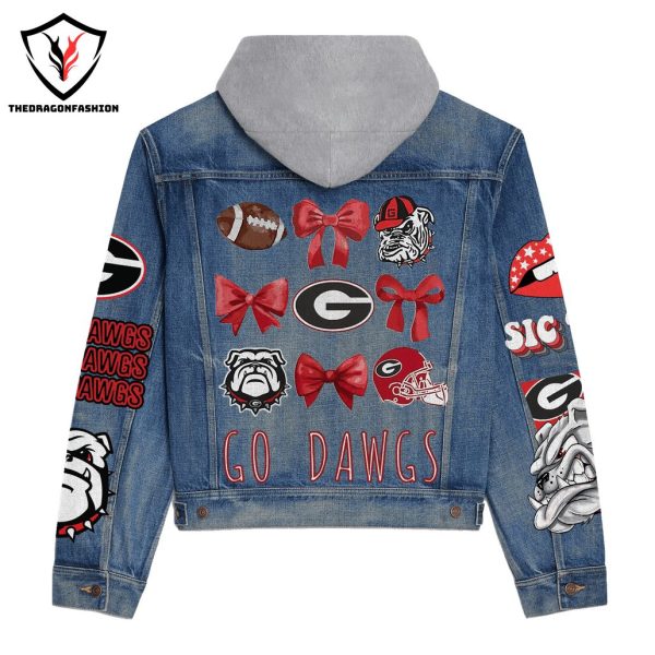 Georgia Bulldogs – Go Dawgs Design Hooded Denim Jacket