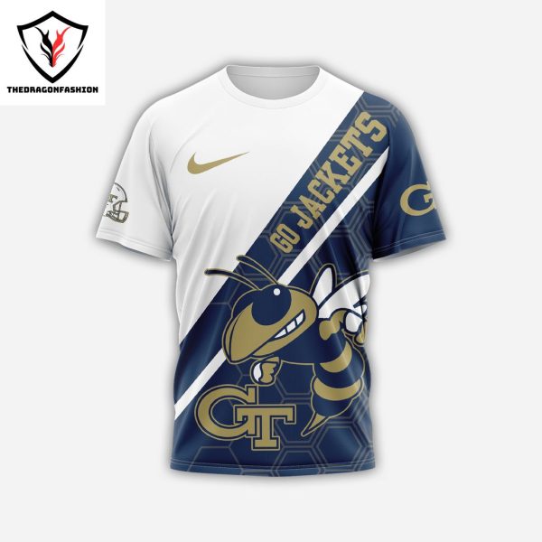 Georgia Tech Yellow Jackets Go Jackets 3D T-Shirt – Blue